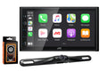 Touchscreen Phone & Rearview 6.75" Multimedia Camera Monitor+Absolute Magnet CAM880 fixed JVC KW-M56BT Receiver Holder w/ Digital