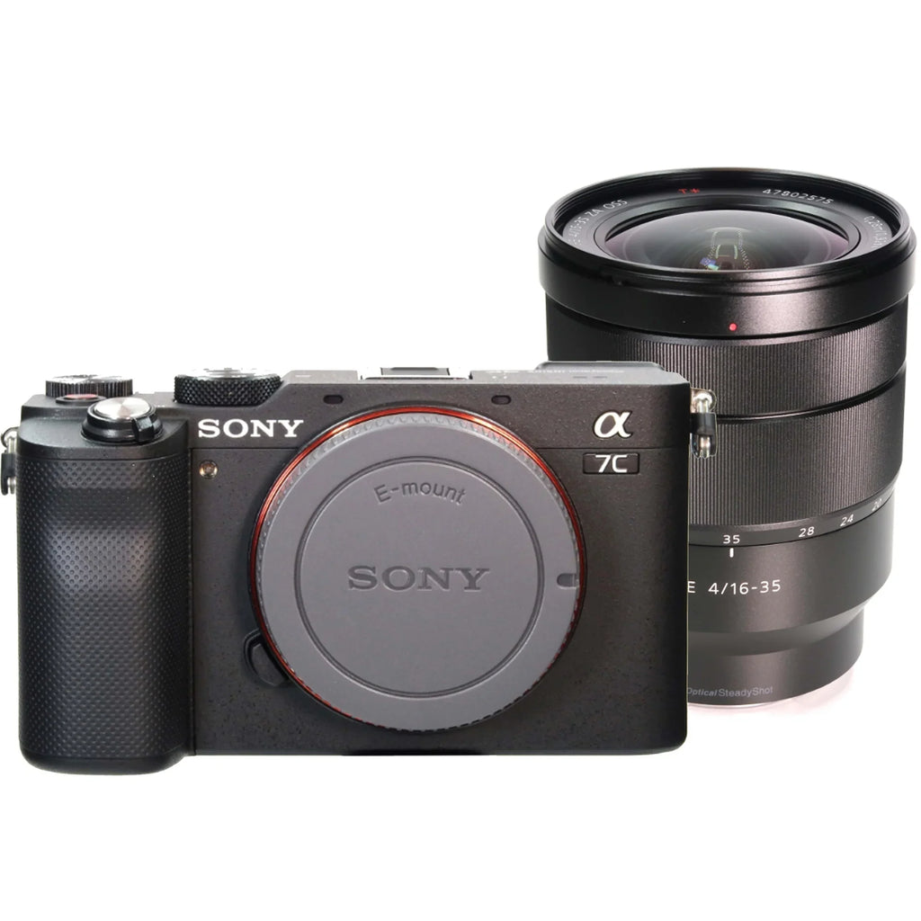 ZA with OSS T* Lens Mirrorless f/4 a7C FE Black Alpha Built-In Camera Wi-Fi 24.2MP 16-35mm Digital