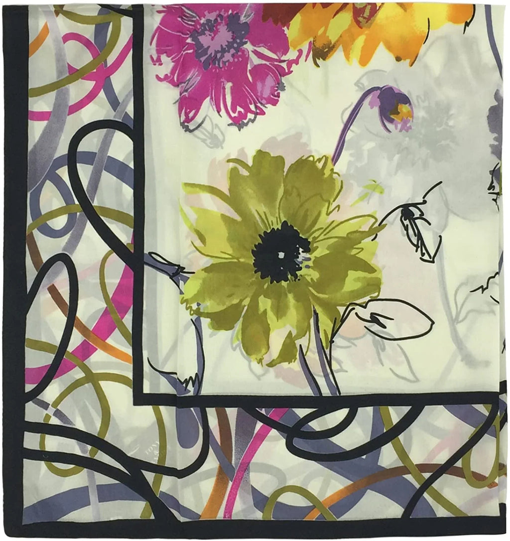 Inches 100% TONY 33X33 Silk Silk, Graphic Women's Square, CANDICE AND Print Scarf