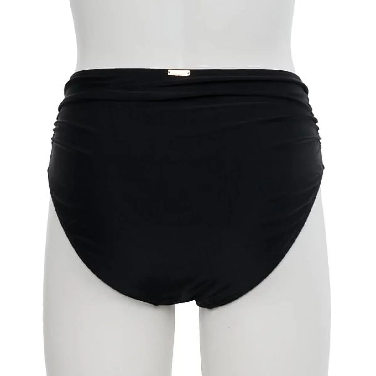 Hi Front BLACK S Top Miller + Shirred Bikini Twist Bottom Nicole Waist 2Pc