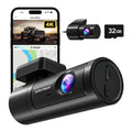 GPS Night Loop Rear UHD Dash 4K Dashcam 1080P WDR, Front and Rear, Recording and WiFi, Card, & DashCam Front WOLFBOX Car with Vision, with Free 32G Cam