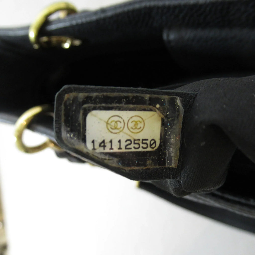 Matelasse Calf) (Grained ChainShoulder Black Pre-Owned Caviar Bag Skin (Fair)