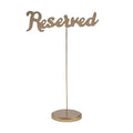 '- Reserved Gold Calligraphy 6 Supplies Signs Table Pieces Party -