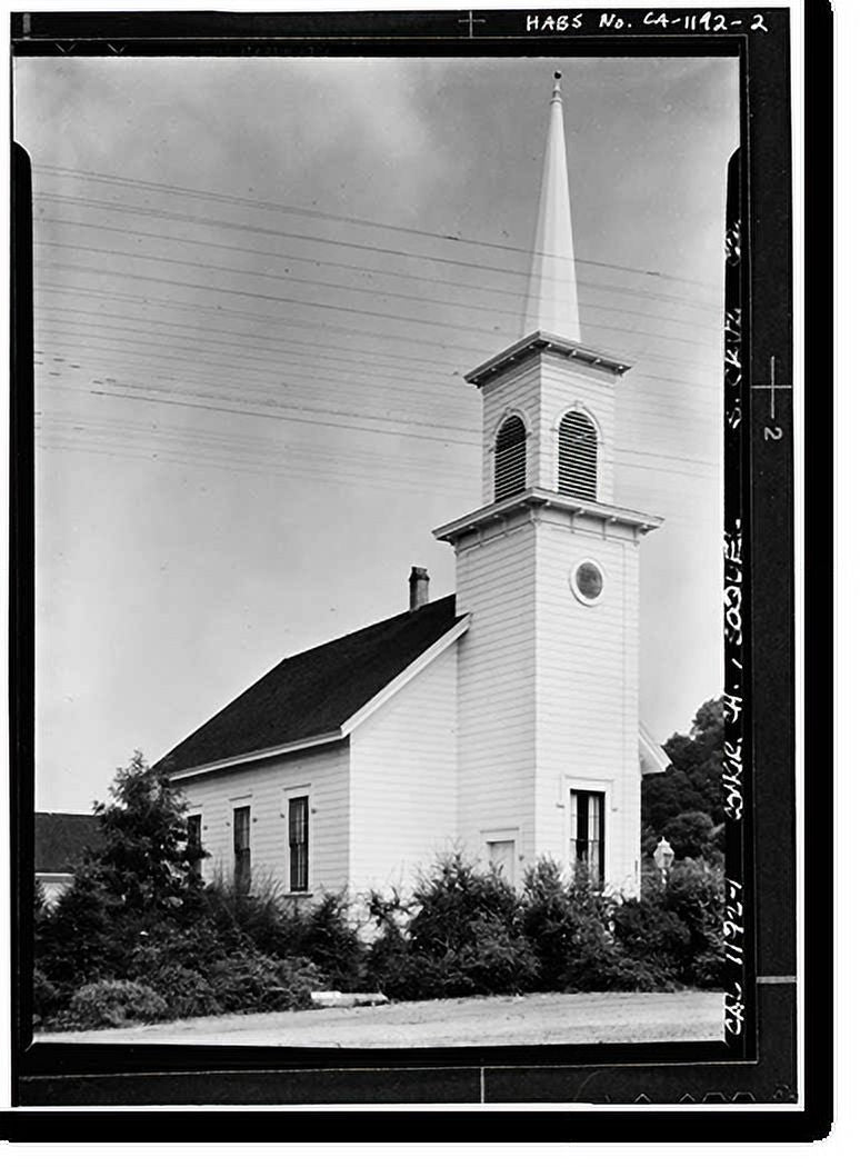Framed County, x Historic Church, 2, Soquel, - 17-7/8" 21-7/8" Cruz CA Print, Congregational Santa