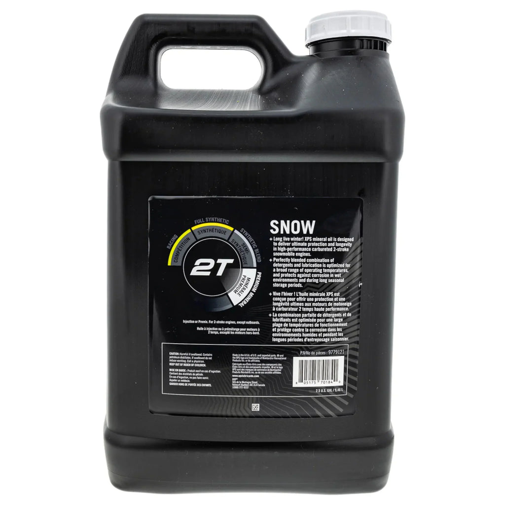 OEM Ski-Doo Mineral 2.5 2-Stroke Snow Gallon, Premium New 9779121 Oil, XPS