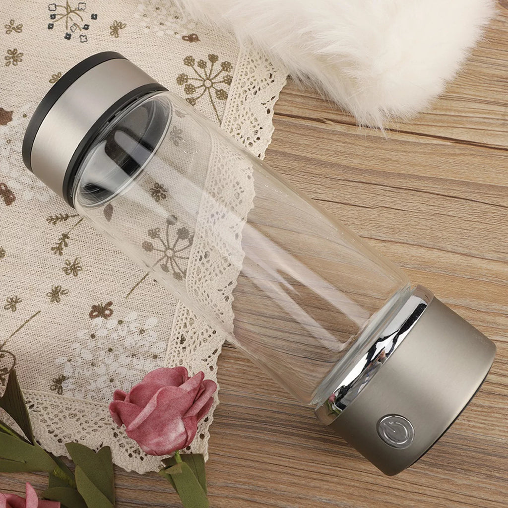 USB Portable Filter Charging Hydrogen Nikou Purifier Water Rich Glass Cup Anti-Skid Lonizer Bottle