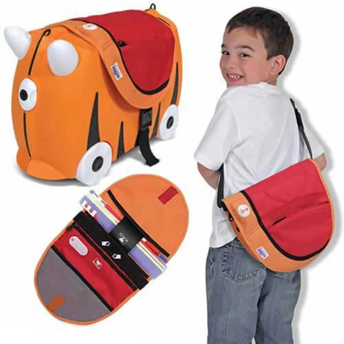 Case Stationery, Orange, Trunki Carrying School Red