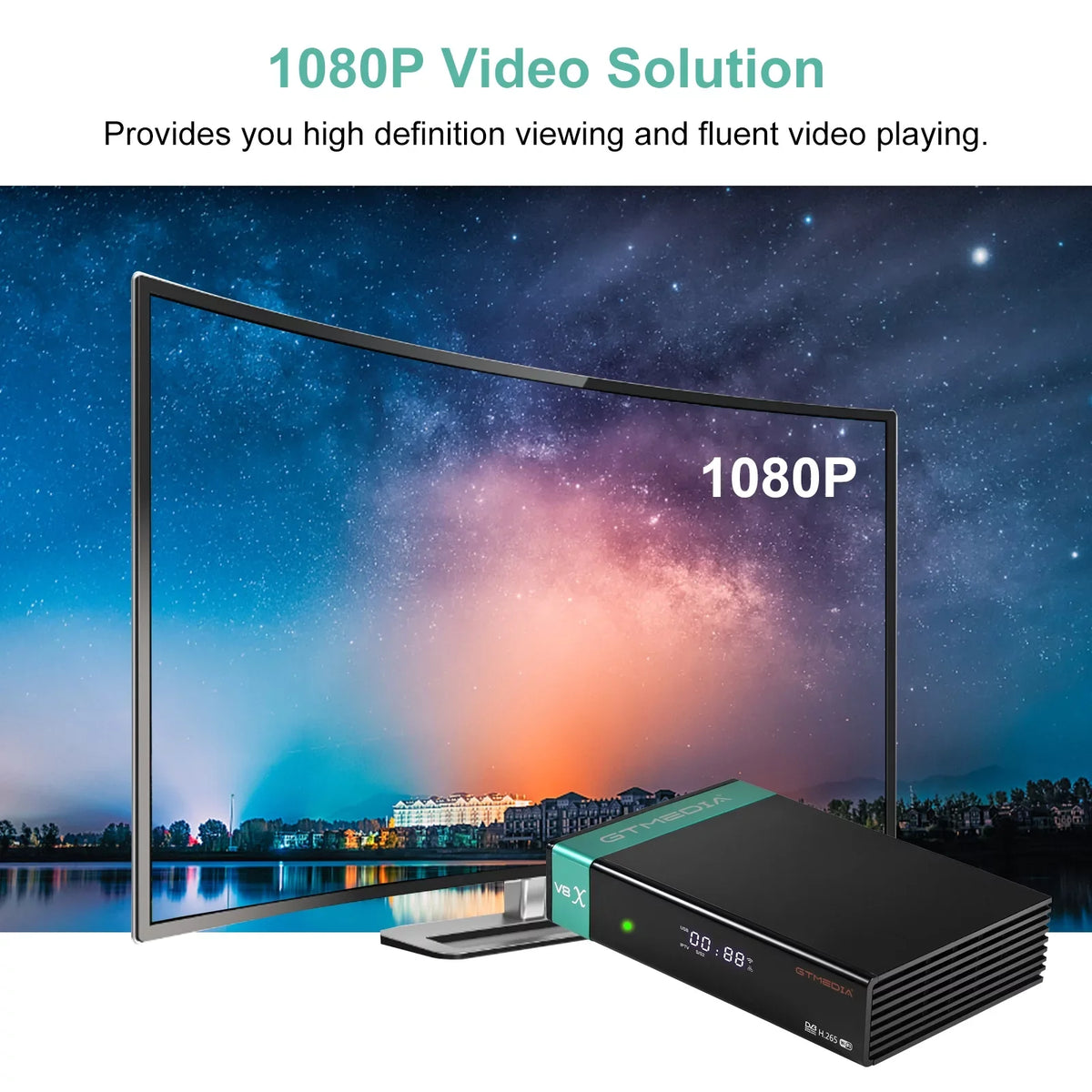 2.4G GTMEDIA Receiver, Built-in CA Card DVB-S/S2X LA Slot V8X WiFi, Signal