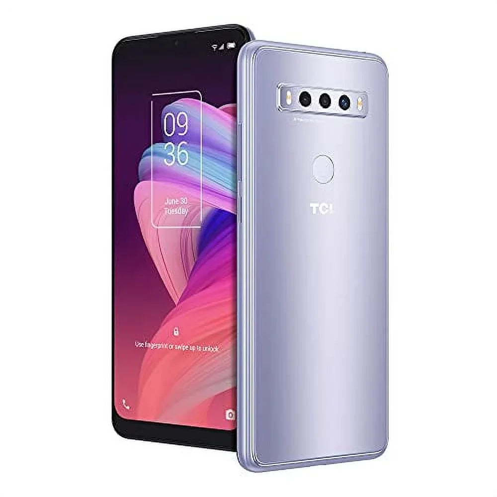 SE Smartphone, Unlocked V-Notch 64GB + Fast 4000mAh Version US Cell AI 4GB TCL Display, Silver MP Rear ROM, Android 10 ICY RAM with Triple-Camera 6.52" Phone Battery, 16 Charging