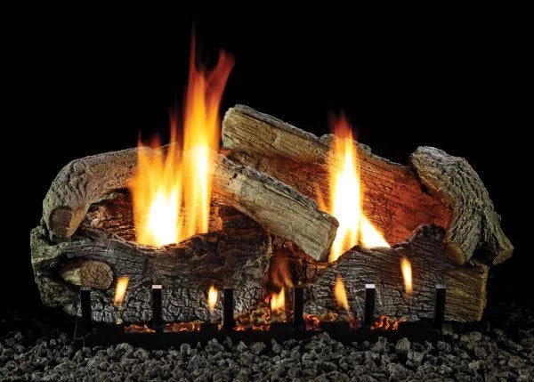 Logset IP 18" NG Aged Stacked Oak VF Glaze with Burner, Slope