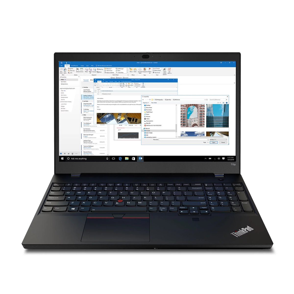 ThinkPad T15p i5-10300H, FHD Graphics, 8GB, 256GB SSD nits, Laptop, Lenovo 15.6" IPS 250 UHD
