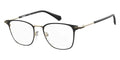 Full Gold Eyeglasses Rim Polaroid Rectangular Black