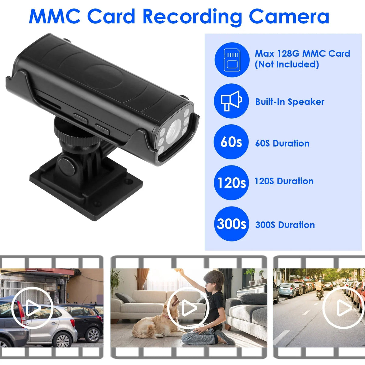 for Car RVs Night Camper Camera Adhesive Built-in Base Rear Waterproof with Wireless Camera Trailer Vision Backup Camera Battery iMounTEK Trucks