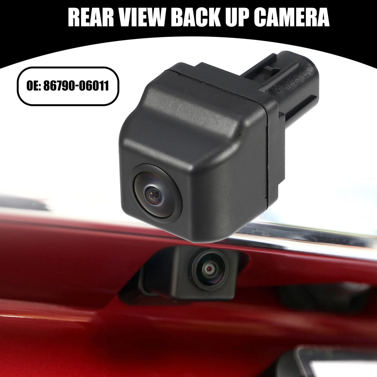 Up No.86790-0P020 for Plastic Black View 2008-2017 Camera Rear Alphard Back