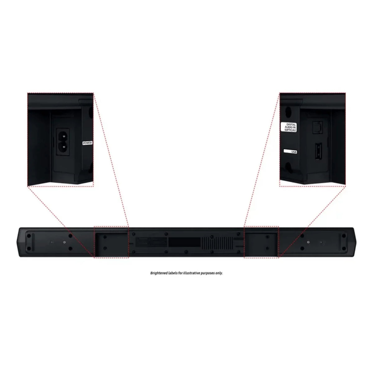 Subwoofer and 4.1.ch (Refurbished) Speakers Rear B-series HW-C47M/ZA Soundbar Restored w/
