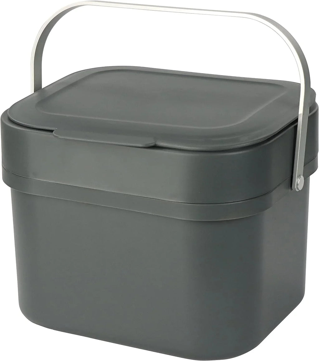 And Kitchen Compost Wall Small Bin Scraps, More Trash, - For Cabinet 4L Bin Recycling Compost Compost - Bucket For 1Gal Indoor Food Or Countertop Aluminum Mounted