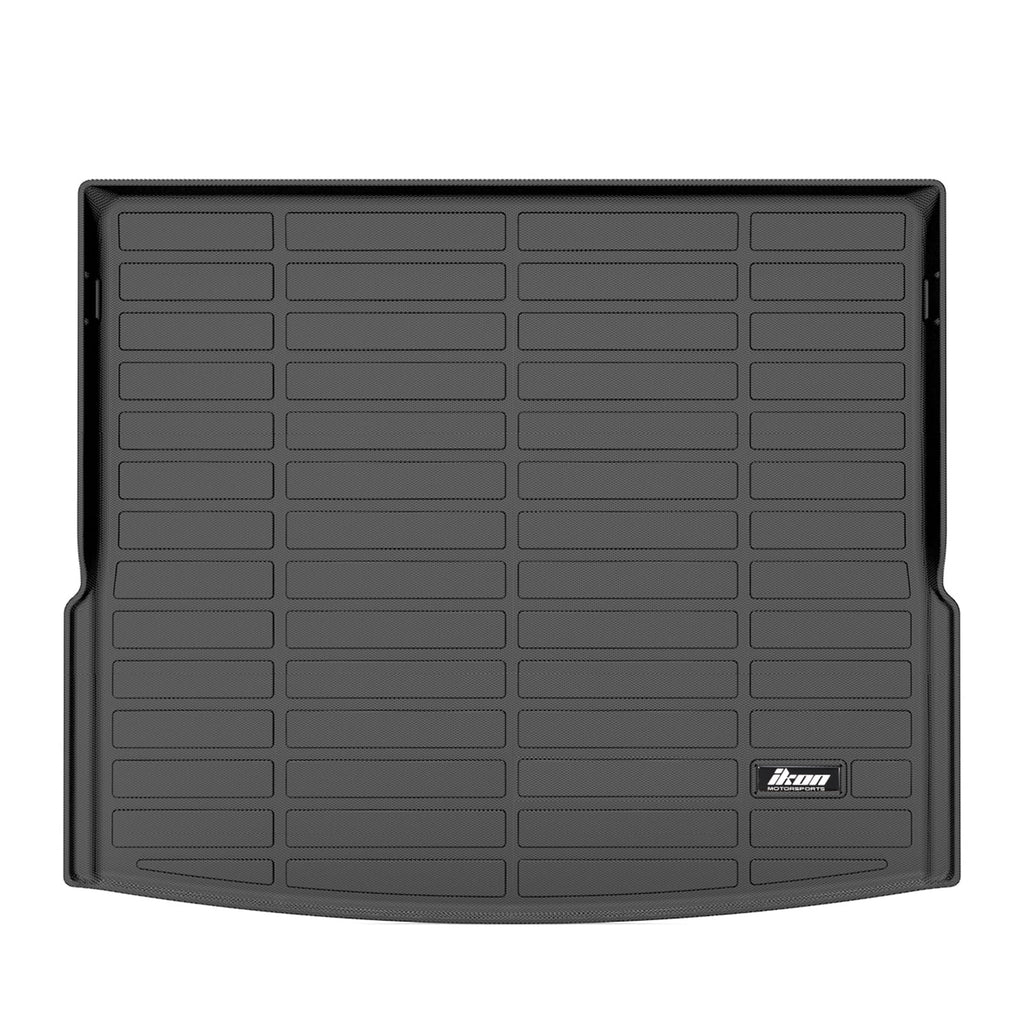Black Car Liners U11 Cargo Mat Full Anti-Slip with Trunk 2023-2024 All + Ikon Trunk 4PC Weather 3D Motorsports Compatible Interior Floor Waterproof Mats Floor Tray TPE Mats Accessories X1 Set Rear