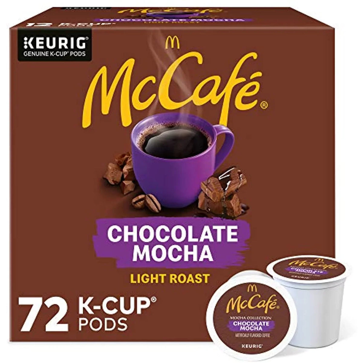 Count Coffee Single Flavored Coffee, Serve K-Cup Chocolate Mocha, Pods, 72 Mccafe Keurig