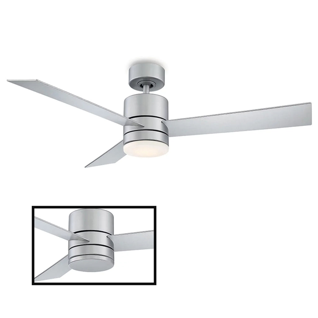 and Axis Smart Outdoor 3000K Light Control and LED Ceiling 52in Fan 3-Blade Kit with Remote Titanium Indoor