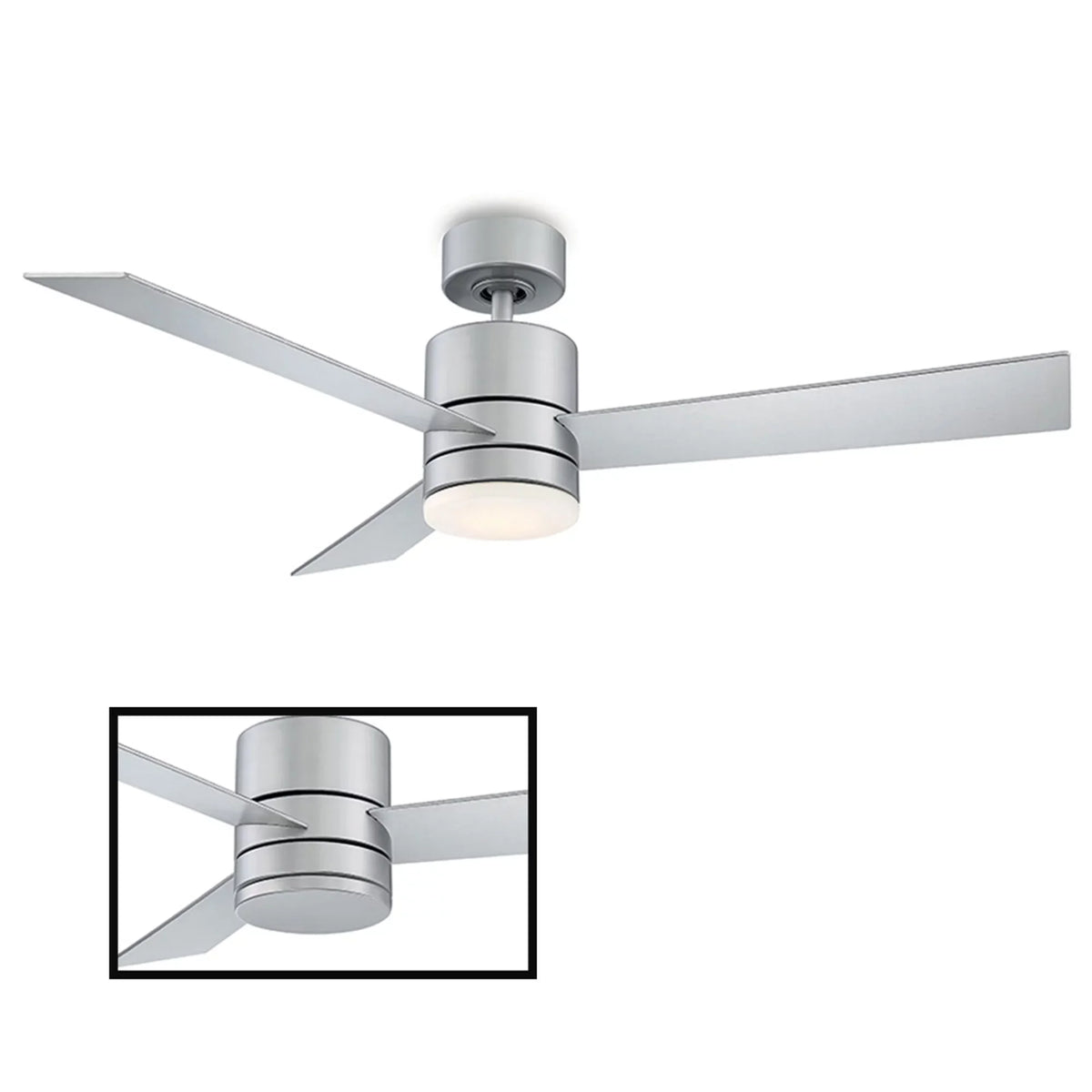 and Axis Smart Outdoor 3000K Light Control and LED Ceiling 52in Fan 3-Blade Kit with Remote Titanium Indoor