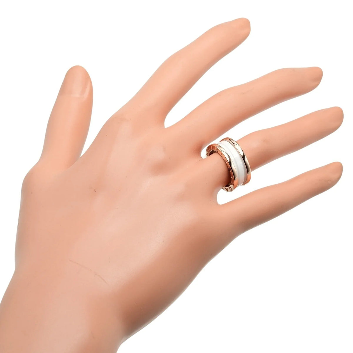 Pre-Owned B 7.22g I112223130 Ring Bvlgari Approx. One Gold Zero BVLGARI (Good) PG K18 Pink Ceramic