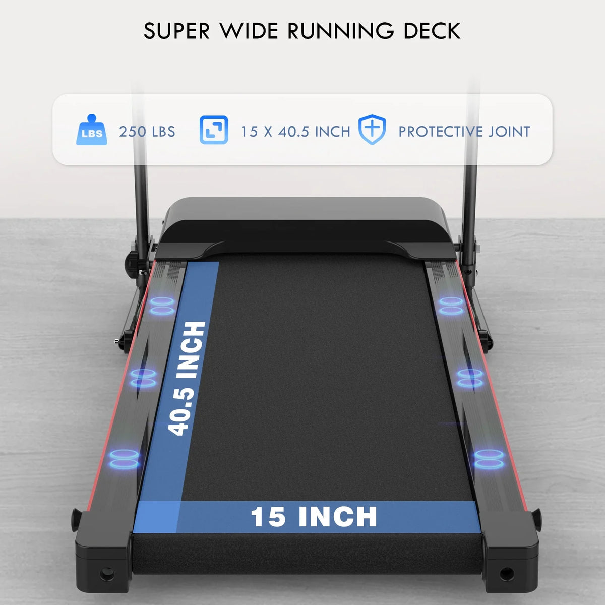 Under Desk Treadmills Pad, Durable for Bluetooth Treadmill, FLIMDER Speaker Treadmill & Designed 300LBS Beautifully Folding Home Installation-Free with Walking Sturdy Capacity,
