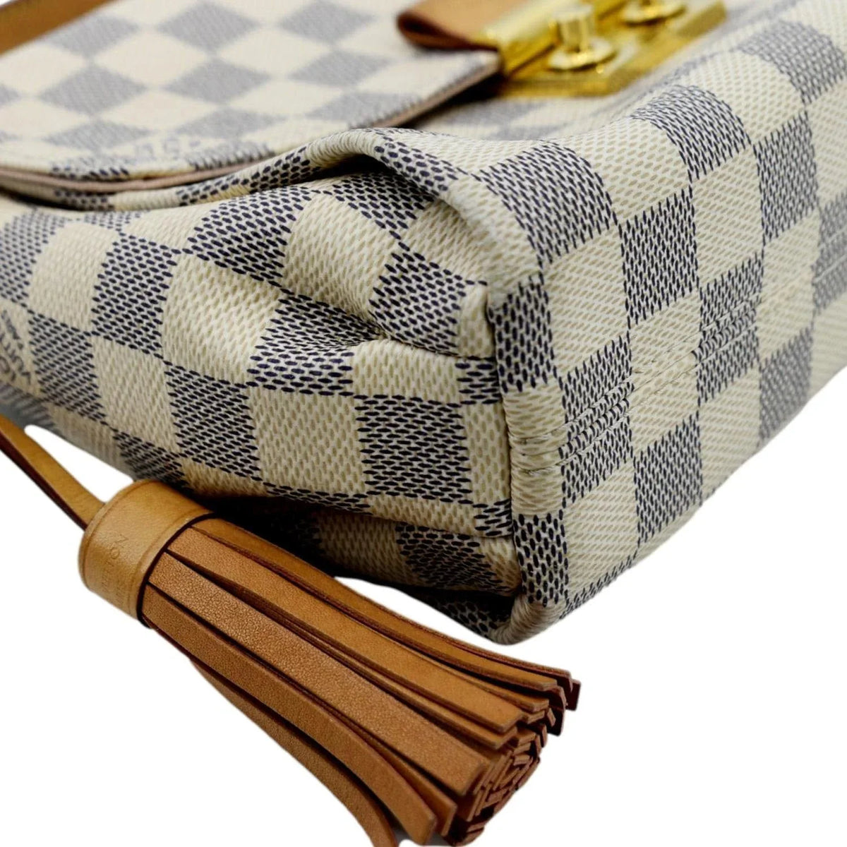 Azur Satchel White Croisette Damier Bag Pre-owned Crossbody