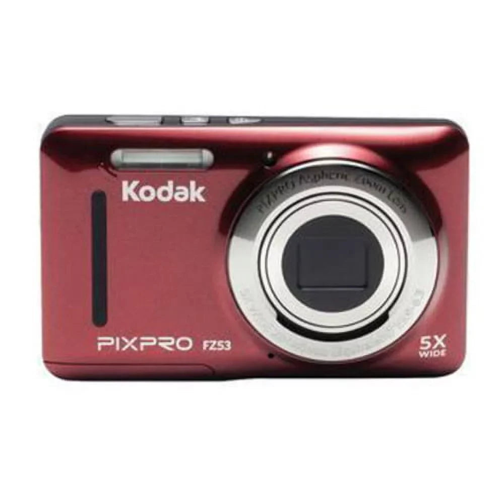 PIXPRO Zoom Friendly Kodak and FZ53 Card Camera with Memory (Red) Digital Case