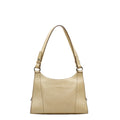 LOEWE Cream Ladies White Leather (Fair) Handbag Yellow Pre-Owned
