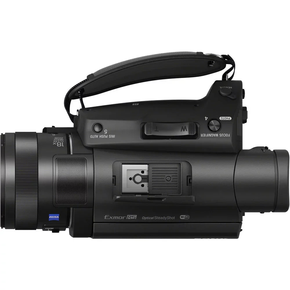 HD 2 Charger Handycam Memory 128GB Batteries Case and + Card 4K M Extra Camera Video FDR-AX700 Camcorder + + +