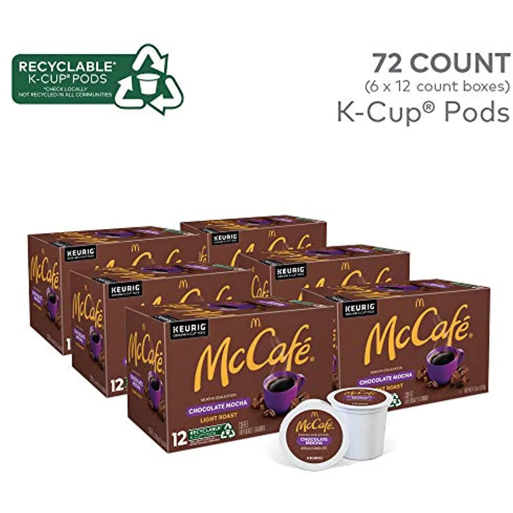 Count Coffee Single Flavored Coffee, Serve K-Cup Chocolate Mocha, Pods, 72 Mccafe Keurig