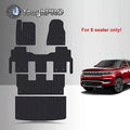 Duty Mats 3rd - Cargo Row Weather Heavy + 2022 Grand Jeep Seater Rubber Compatible Black TOUGHPRO Floor All Set Accessories + with 8 Wagoneer