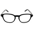 Rim Crystal Zegna Full Eyeglasses Shiny and Black Black/Shiny Ermenegildo EZ5169 Round
