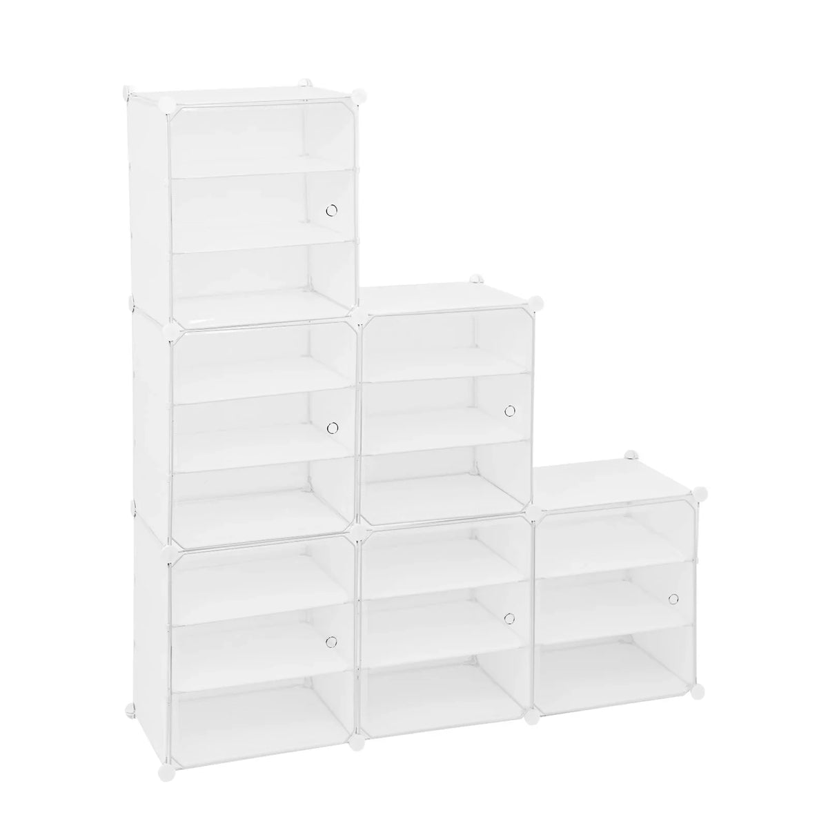 Stand Rack Entryway Organizer Plastic 48 Tower Shoe Cabinet Boxes, 12 White Shelf Cubes Shoe Bedroom Tiers Shoe Storage Pairs Storage 96 Closet Modular for Hallway