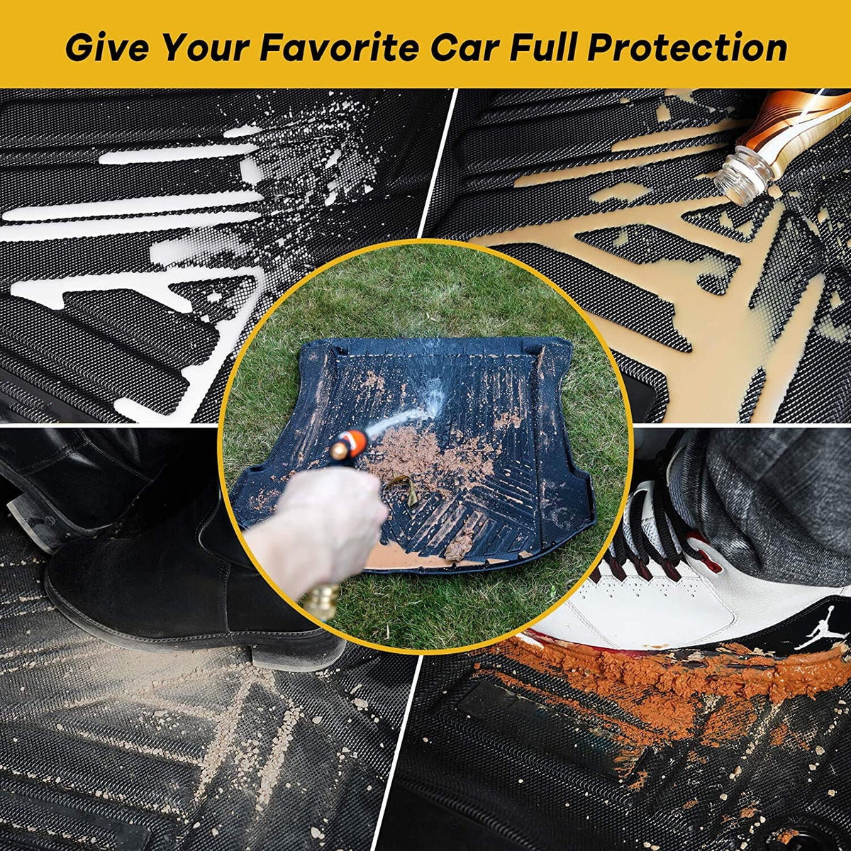 Carpet Rear 2006-2012 RAV4 for Liner to Install Easy Trunk Mat Car Cargo