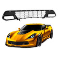 14-19 W/O Camera Bumper Chevrolet Grille For Black C7 Lower Gloss Front Corvette