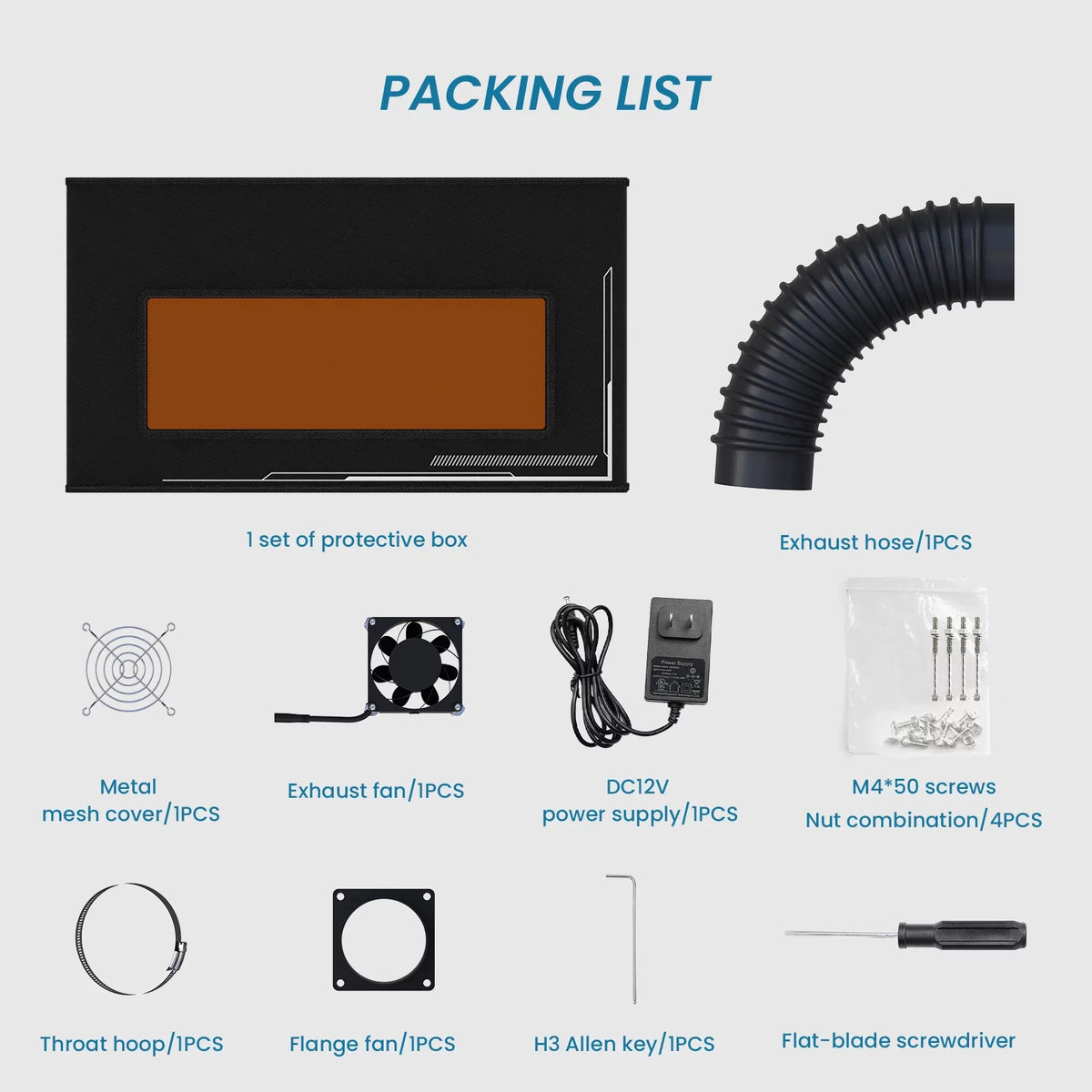 '+ PRO+ Eye Compatible P7 M30 Vent Demwa Filter M30 A5 Cousopo Most Laser Filter A5 P7 QISUO Pipe + Cover dsfen Protective Vent M40 PRO+ A5 Vent A5 A5 Box,700x700x460mm Size Vent ATOMSTACK M40