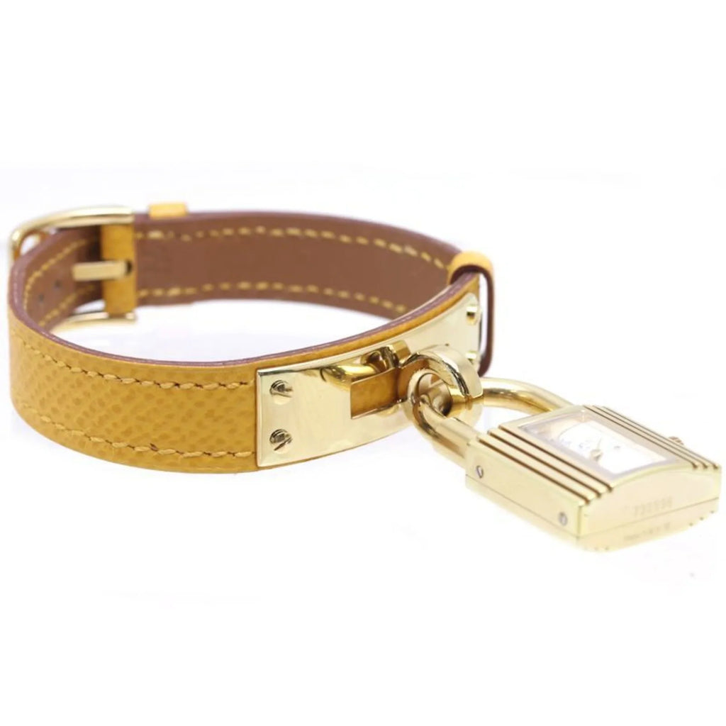 Epson 39261 plated) Watch ○Y (gold (Good) stamp Kelly Vaux Ladies GP Pre-Owned HERMES KE1.201 x