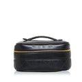 Black Handbag Bag Bicolore Cocomark (Fair) Vanity Pre-Owned Ladies Lambskin