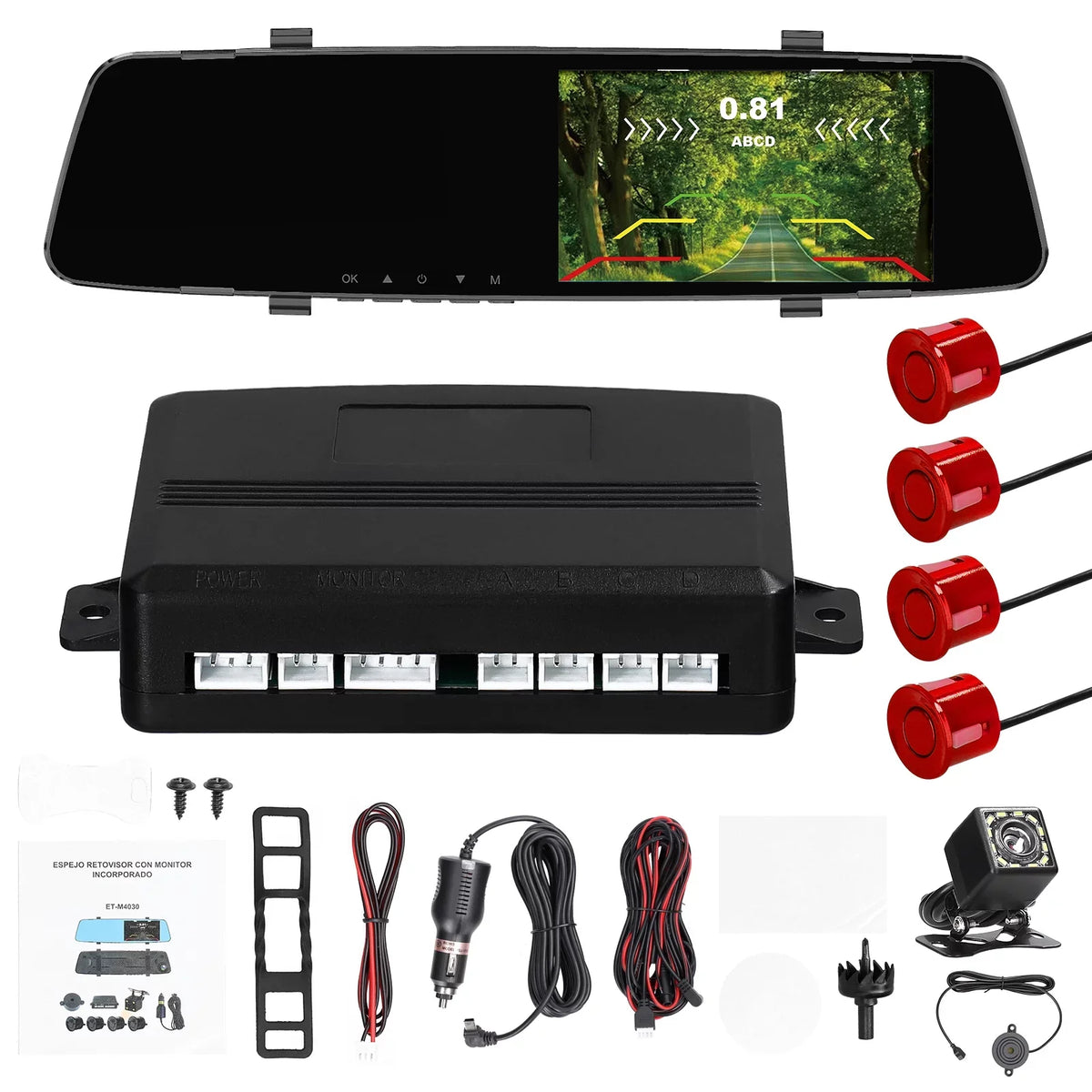 Dual 4.3 Camera DVR Screen Dash Dash Rear Inch Dash Apexeon Rear Camera Support 1080P Camera,Camera Inch Rear 4.3 Dual Reco Dash Reverse Cam Dazzduo Radars
