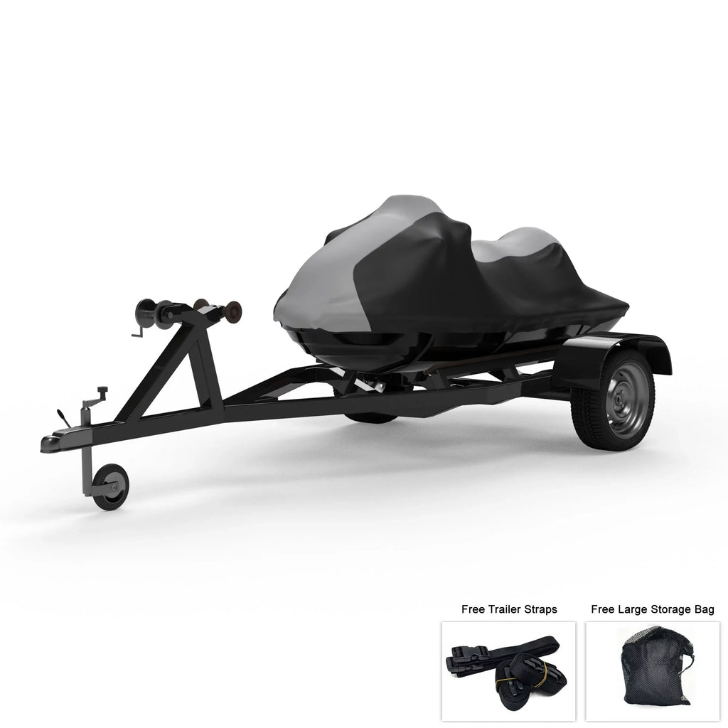 1997-2000 All SEA Cover Protects Trailerable And Rays, - Rain, For GTi Weather Includes UV - More! And DOO - Color Black Storage Sun, Straps Weatherproof from Jet - Ski Trailer / Bag GRAY