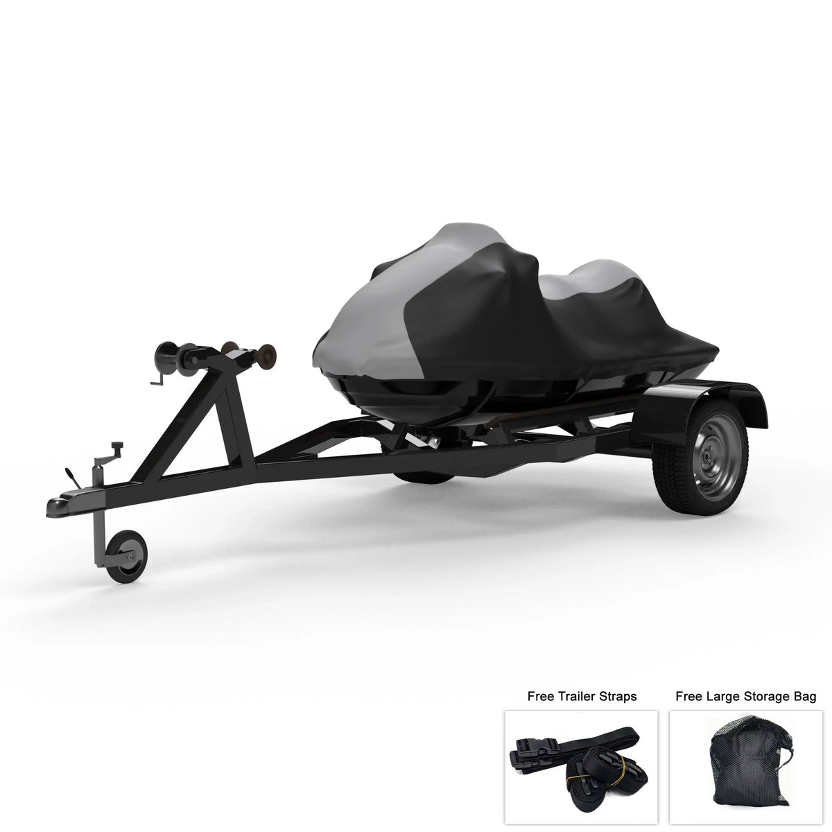 1997-2000 All SEA Cover Protects Trailerable And Rays, - Rain, For GTi Weather Includes UV - More! And DOO - Color Black Storage Sun, Straps Weatherproof from Jet - Ski Trailer / Bag GRAY