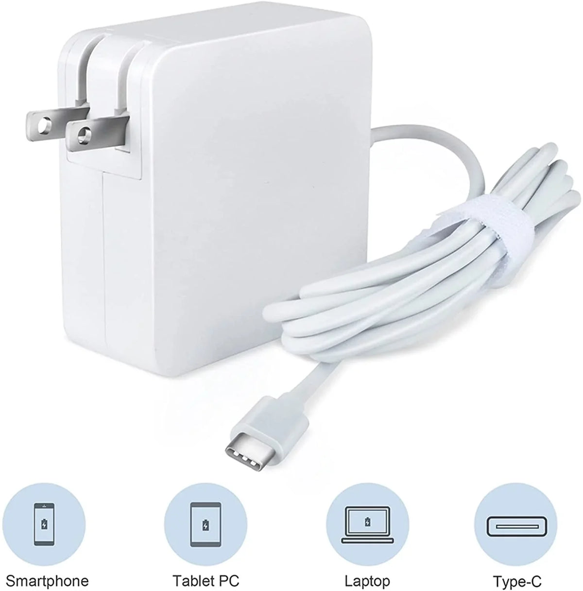 ThinkPad K-MAINS AC White 20HW Gen) USB-C Lenovo 5ft Chromebook Replacement Type-C 20HY Yoga 11e (4th for Adapter 65W Charger