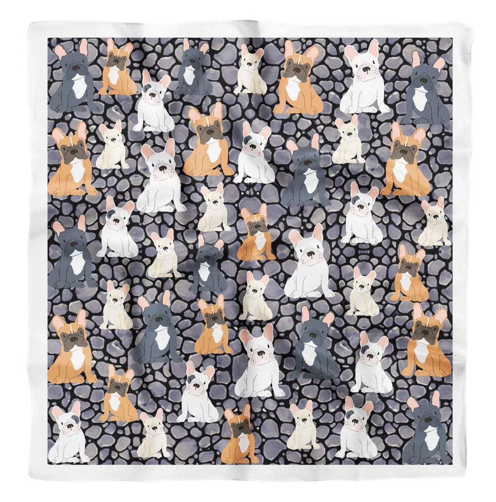 Grey For Dogs Square Mix Pure Hair Neck Bandanas Head Phagun SilkScarfFor Women Printed