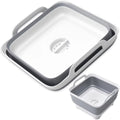 Laundry Plug(Gray) Tub Tub,Washing Collapsible Basin Draining Portable 2.4 with Gal(9L) Sink,Folding Imoment Dish