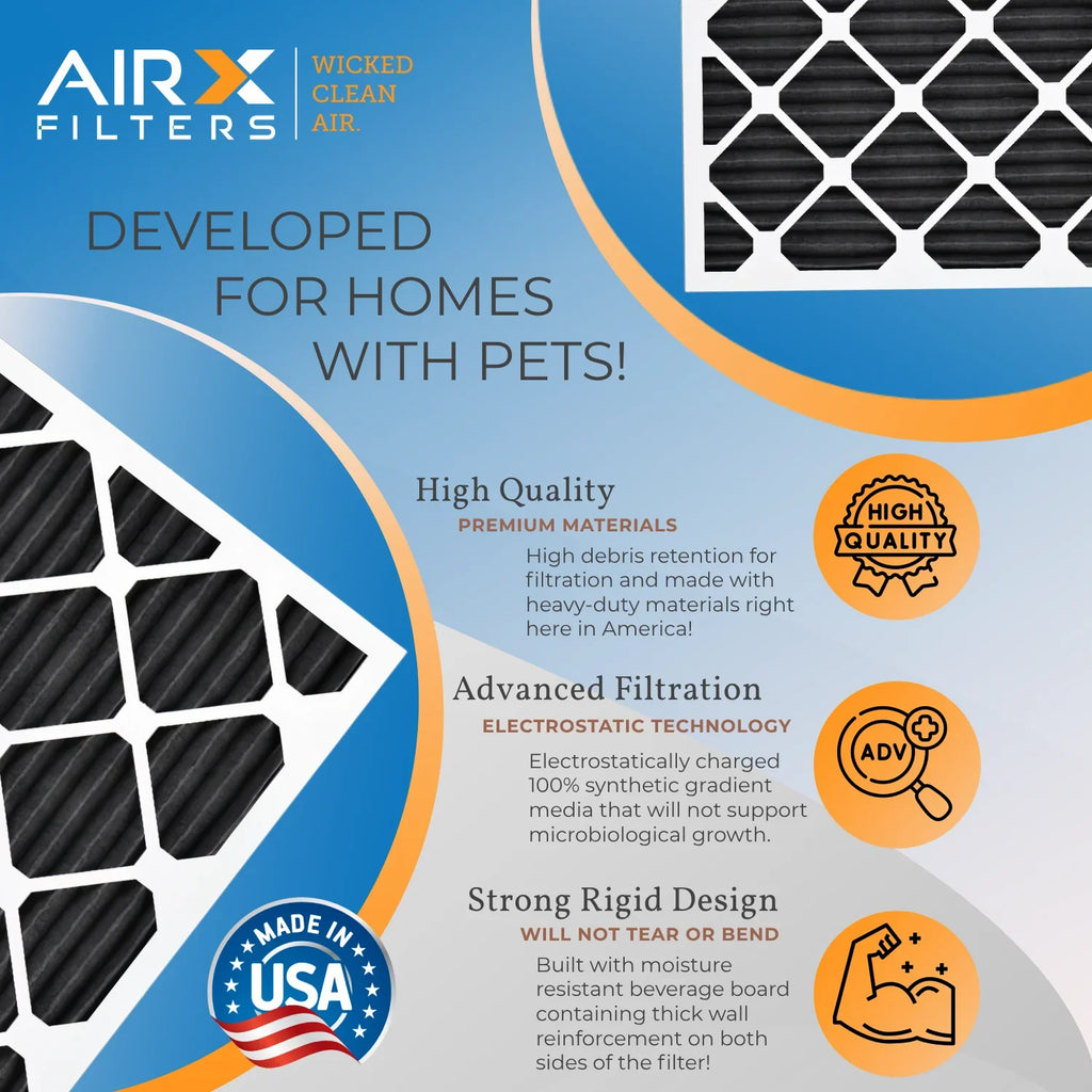 AC Air MERV AIR. USA & Filter 700 CLEAN HVAC Filter Made Carbon Pack 5 Furnace by Odor MPR 20x24x1 WICKED FILTERS Premium Eliminator 8 AIRX Filters 20x24x1 6 Comparable to FPR