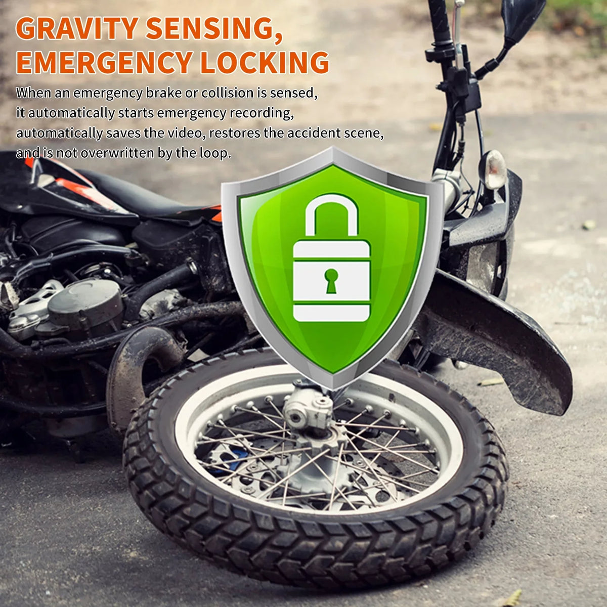 Motorcycle Monitoring, With storage Wide Recording Timed Angle,Parking Motorbike 32G Cam,WiFi Waterproof ,120° Flameout 1080p Full Night card Dual Camera Vision Dash Body After