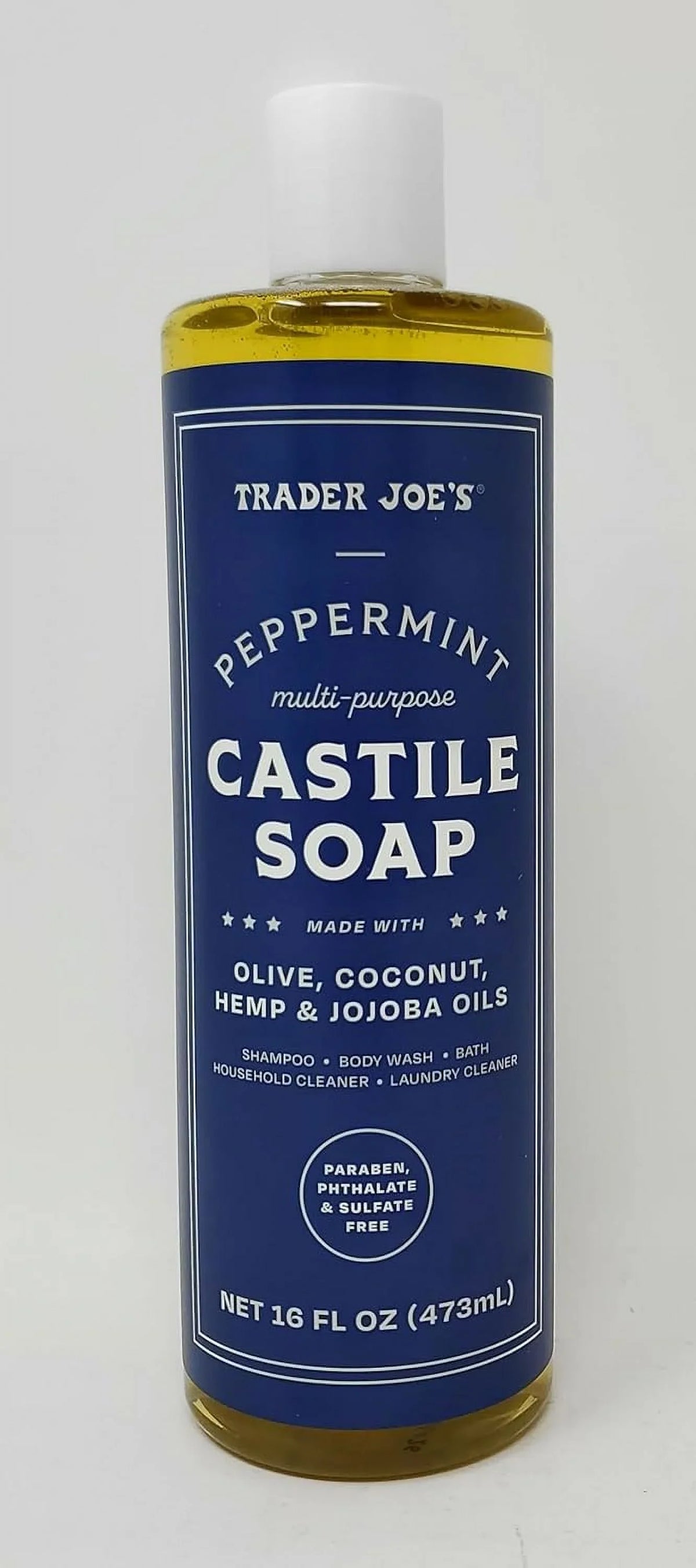 Soap oz/434 Peppermint Oils 16 ml Multi-Purpose 1) (Pack Hemp, Castile Olive, Made With Jojoba Joe's Trader and of Coconut, fl