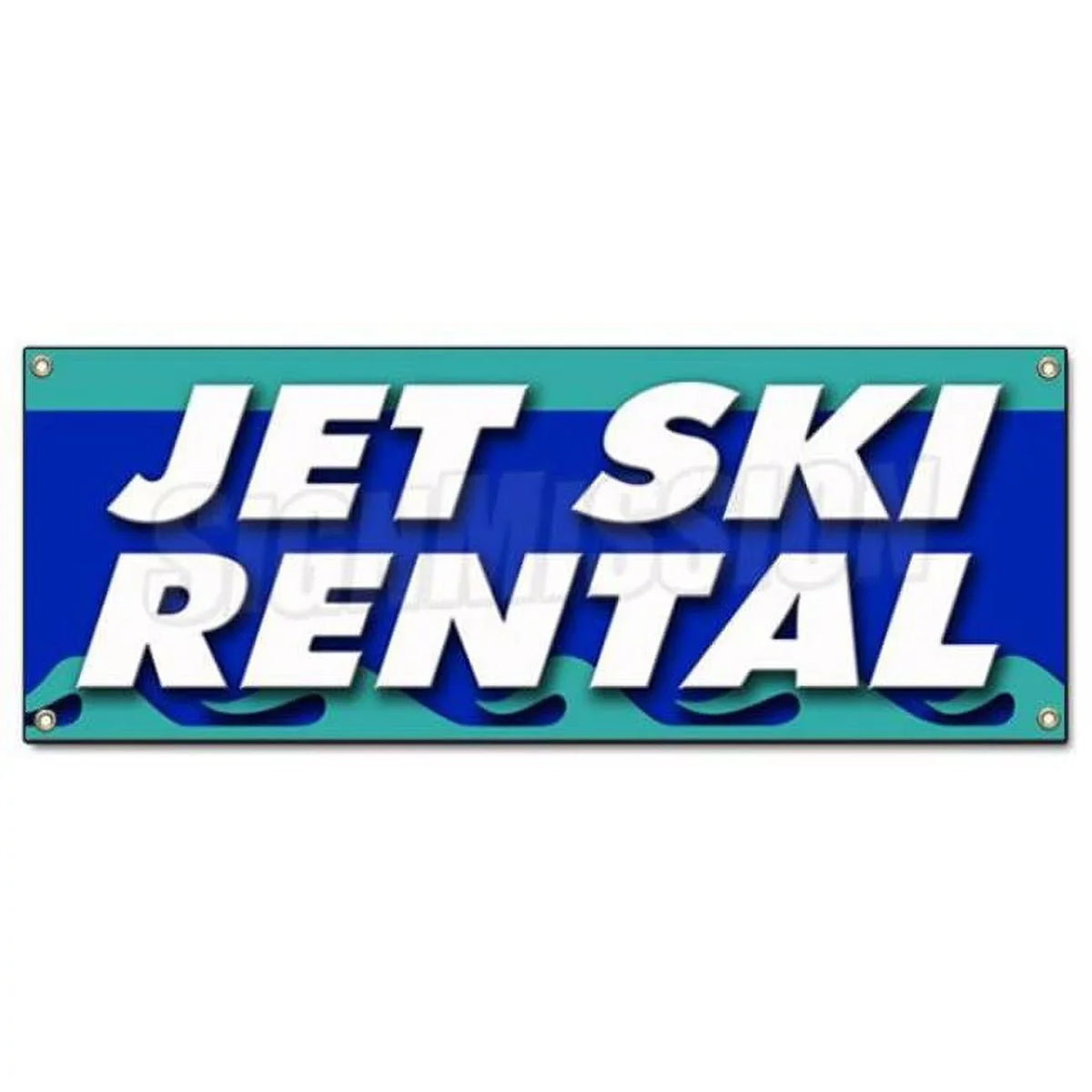Canoe Kayak Skiing Jet - Banner Water Boat Rental Sign Wave Runner Ski Row Rent