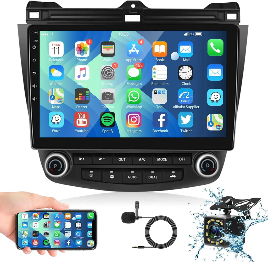 Carplay 2003-2007 Navigation Unit 12 Accord 2+32GB Car Head Android Radio Honda Stereo GPS Bluetooth For Wifi